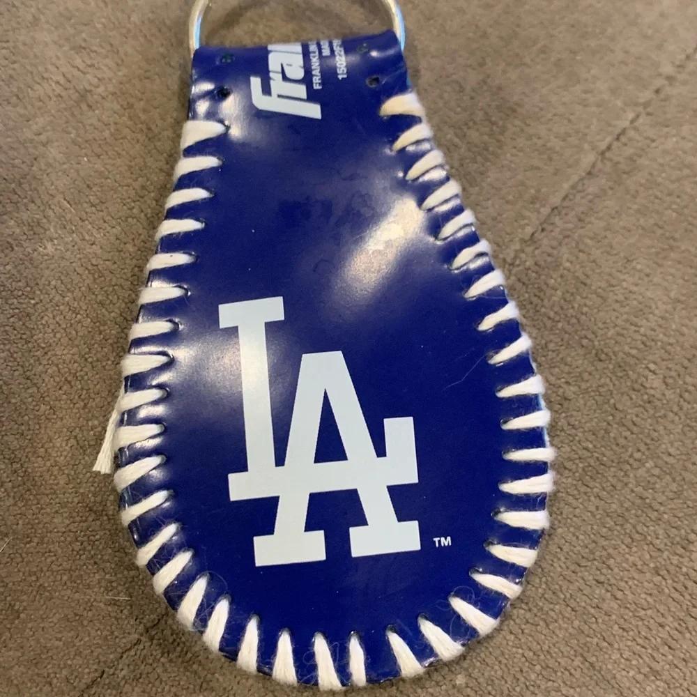 LA Dodgers Logo Baseball Keychain